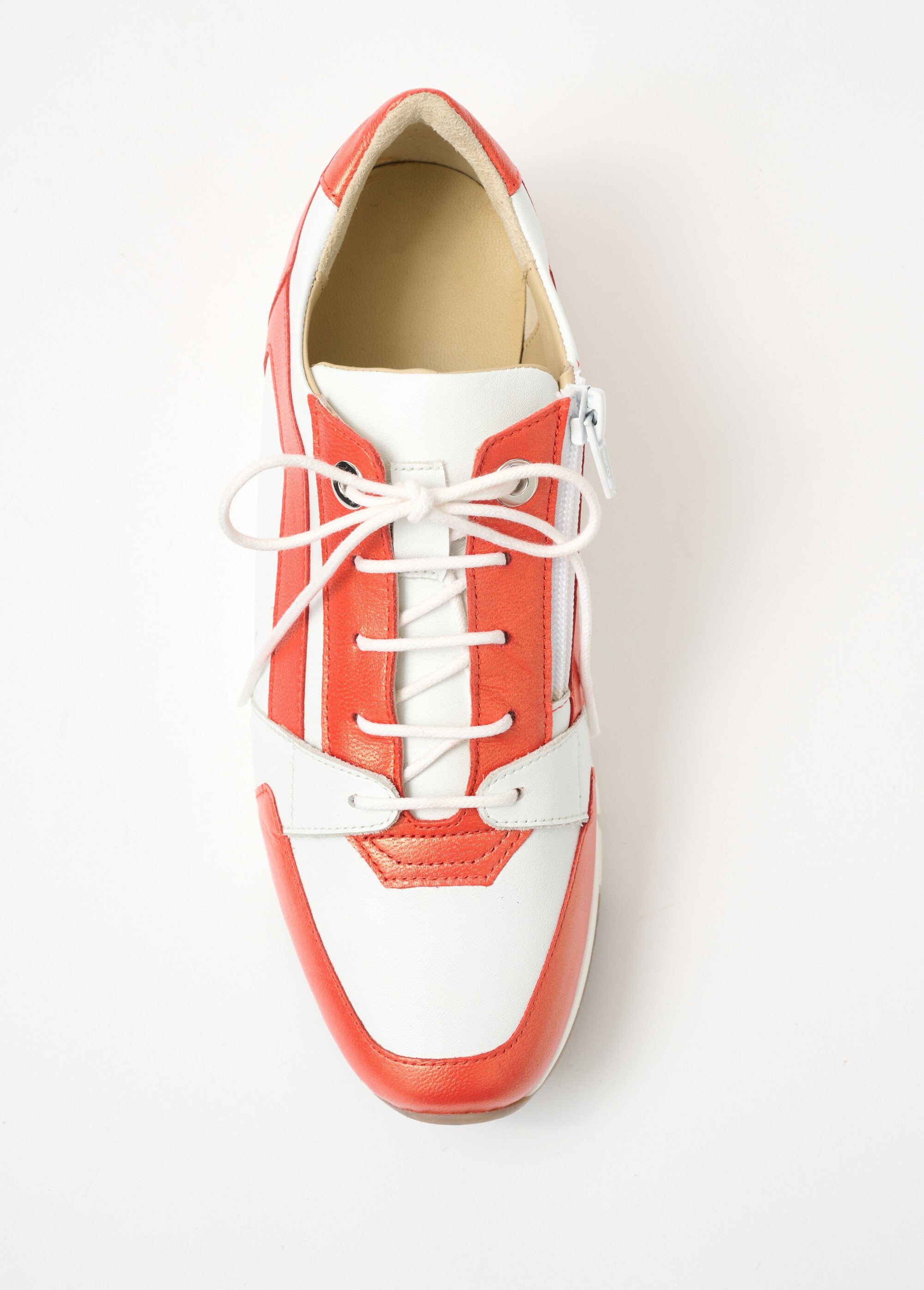 Deportivas_anchas_confort_bicolor_piel_naranja_y_blanco_OV1_slim