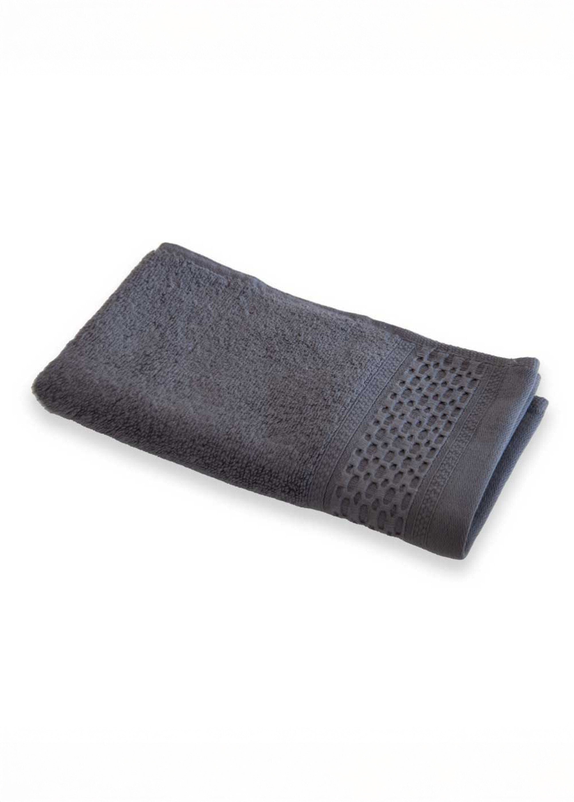 Ligne_de_linge_de_bain_pur_coton_épais_Anthracite_DE1_slim