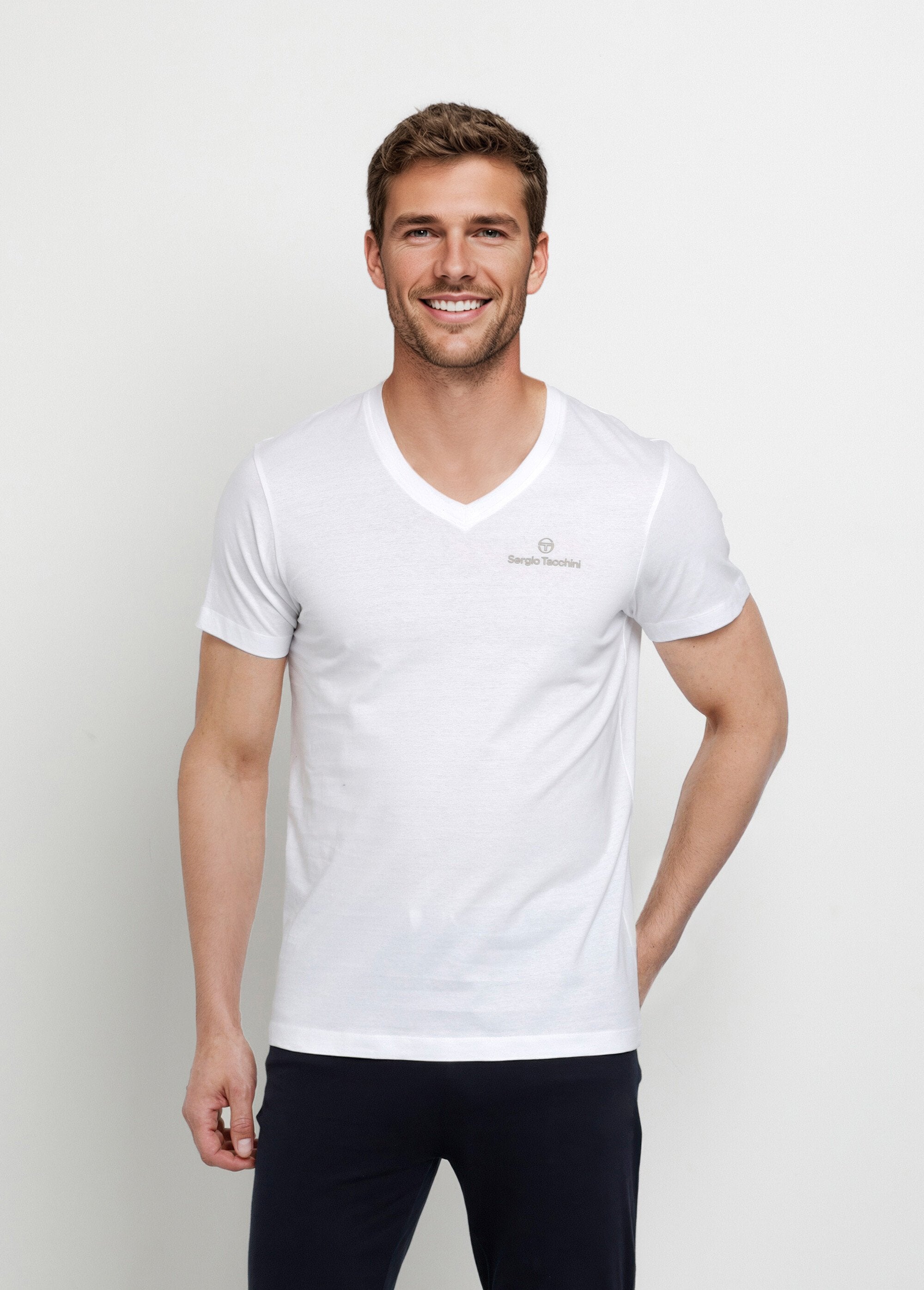 Camiseta_de_manga_larga_con_cuello_en_V_para_hombre_Blanco,_Blanca_FA1_slim