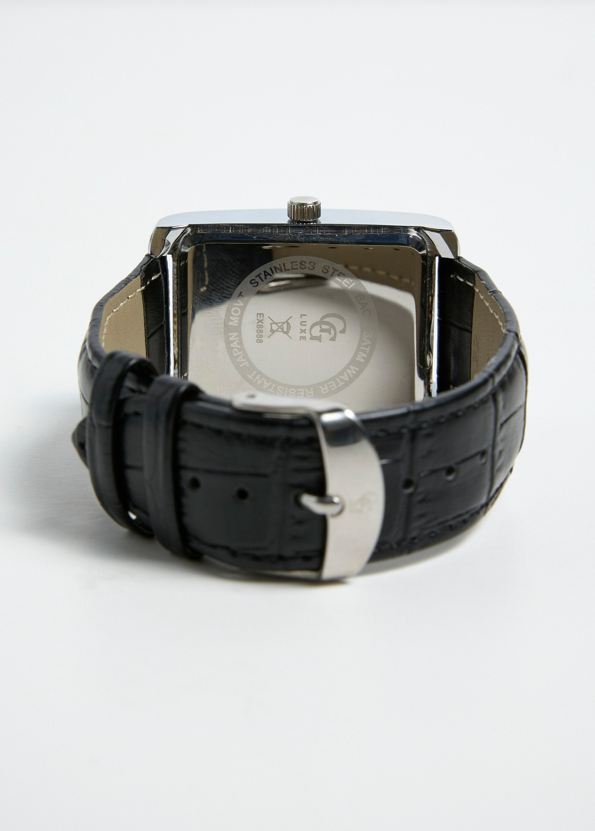 Reloj_rectangular_de_acero_inoxidable_y_piel_estilo_cocodrilo._Negro_DE2_slim