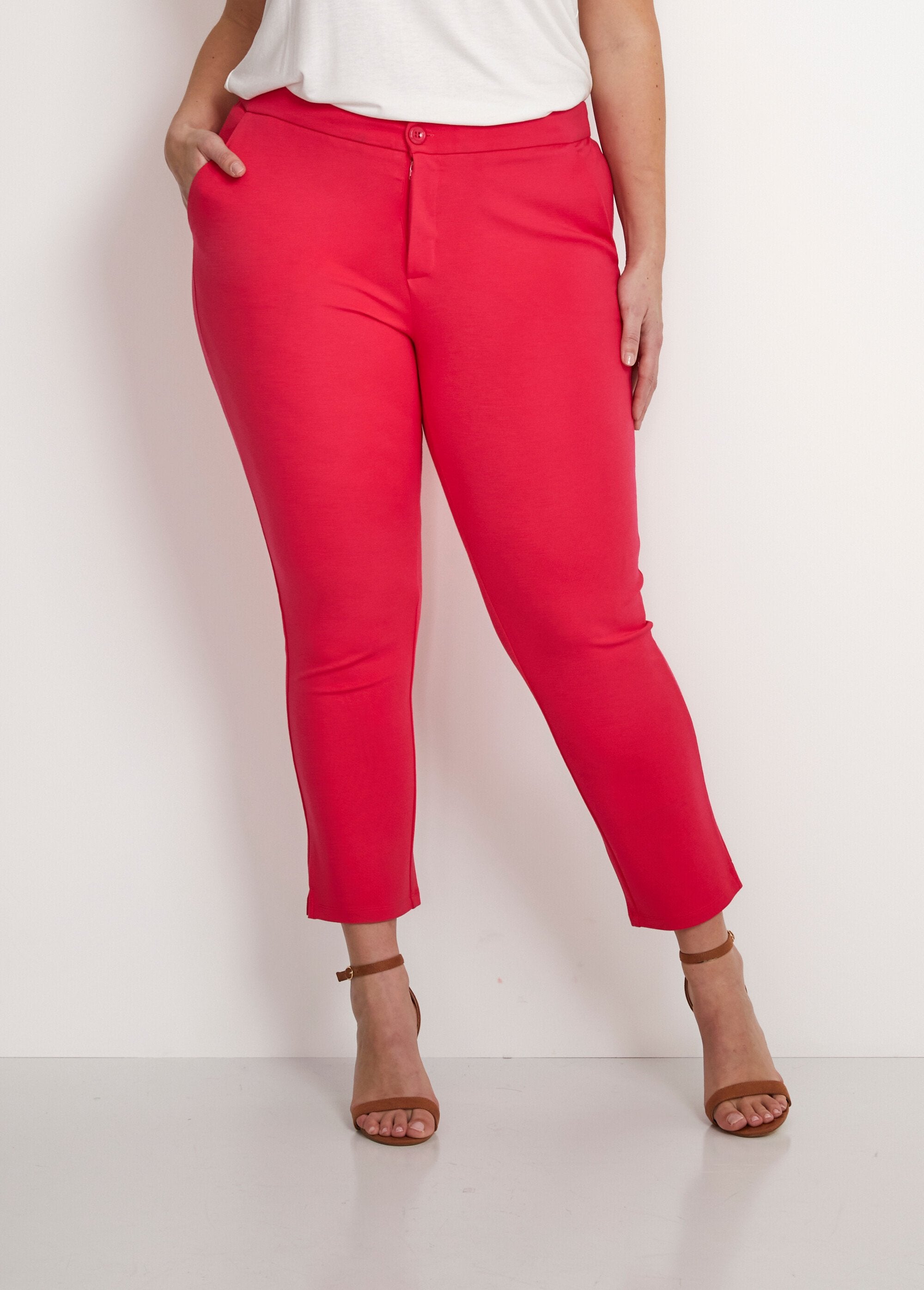 Pantalón_recto_7/8_de_malla_Milano_Rosa_FA1_curvy