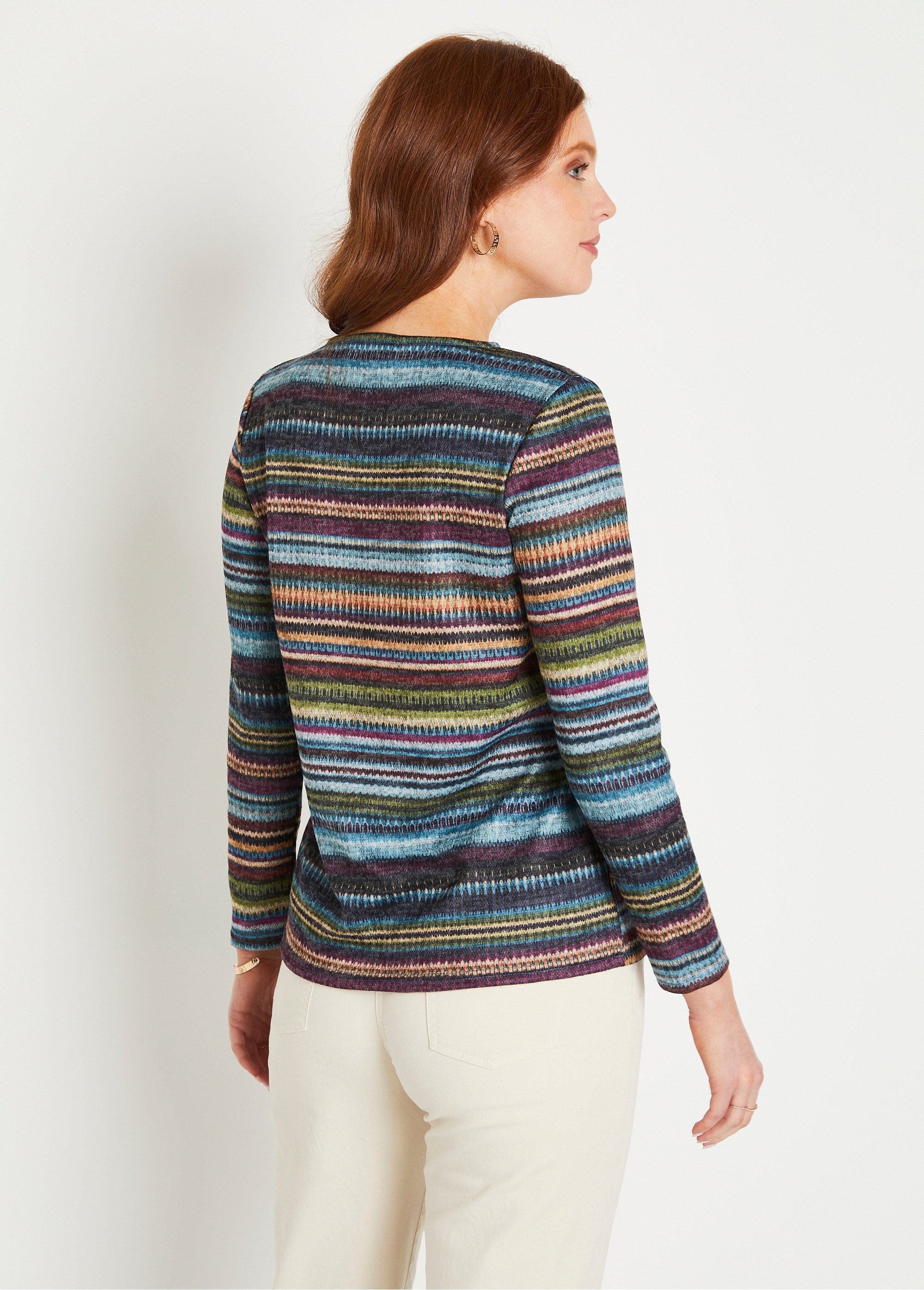 Camiseta_cálida_a_rayas,_cuello_redondo,_manga_larga_Azul_y_morado_DO1_slim