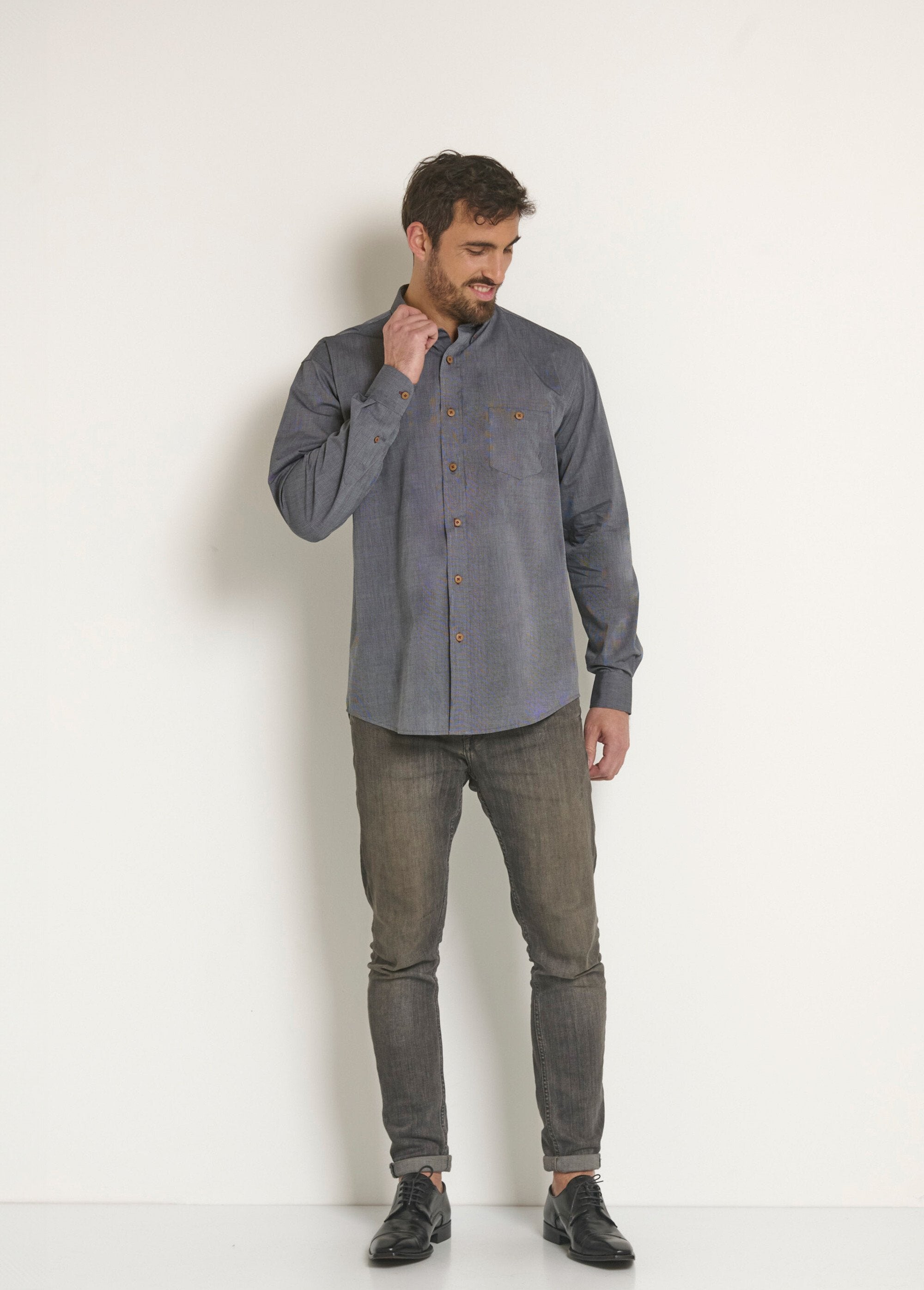 Camisa_de_algodón_de_manga_larga_Gris_SF1_slim