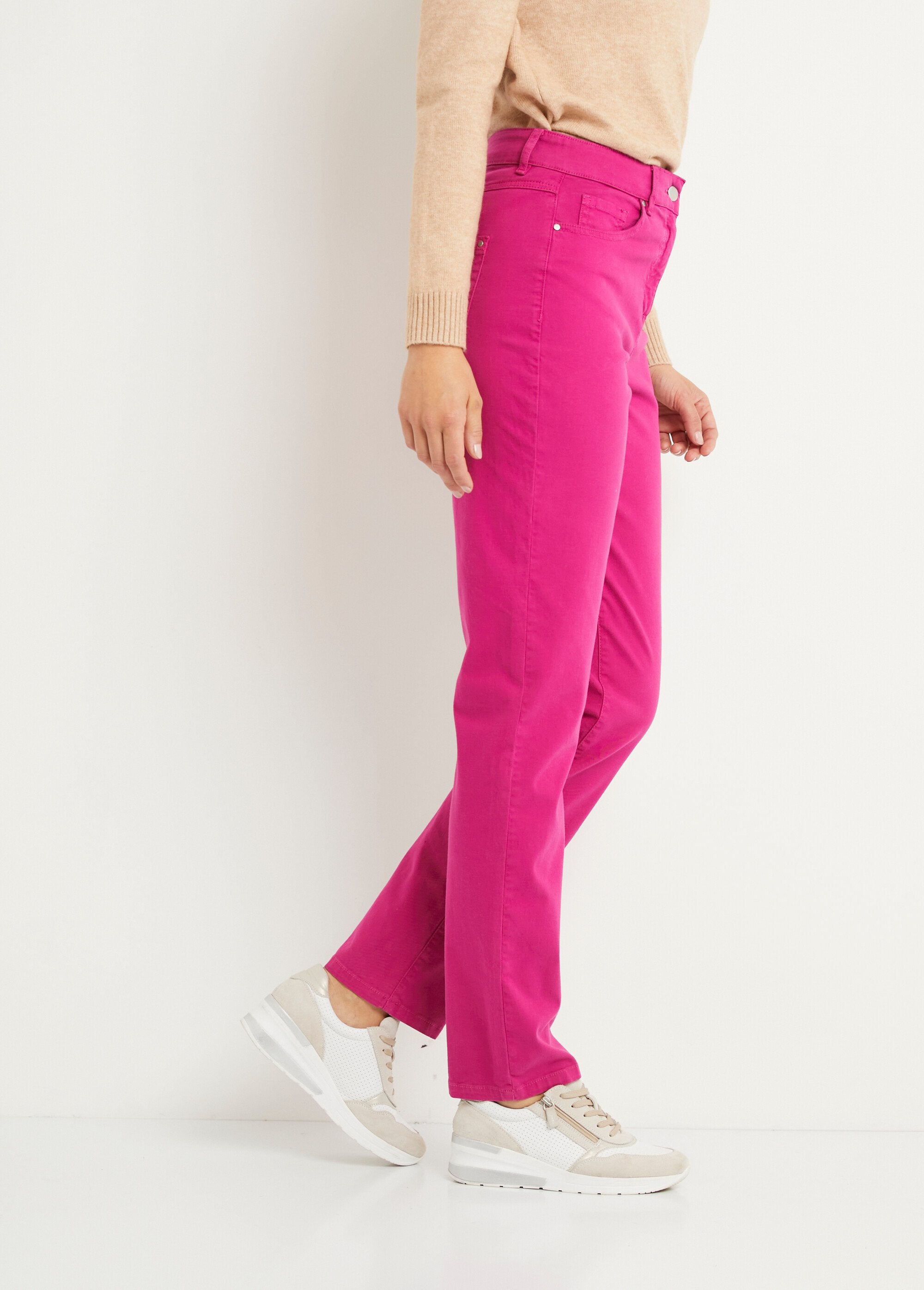 Pantalón_5_bolsillos_recto_de_algodón_elástico_Rose_magenta_DR1_slim