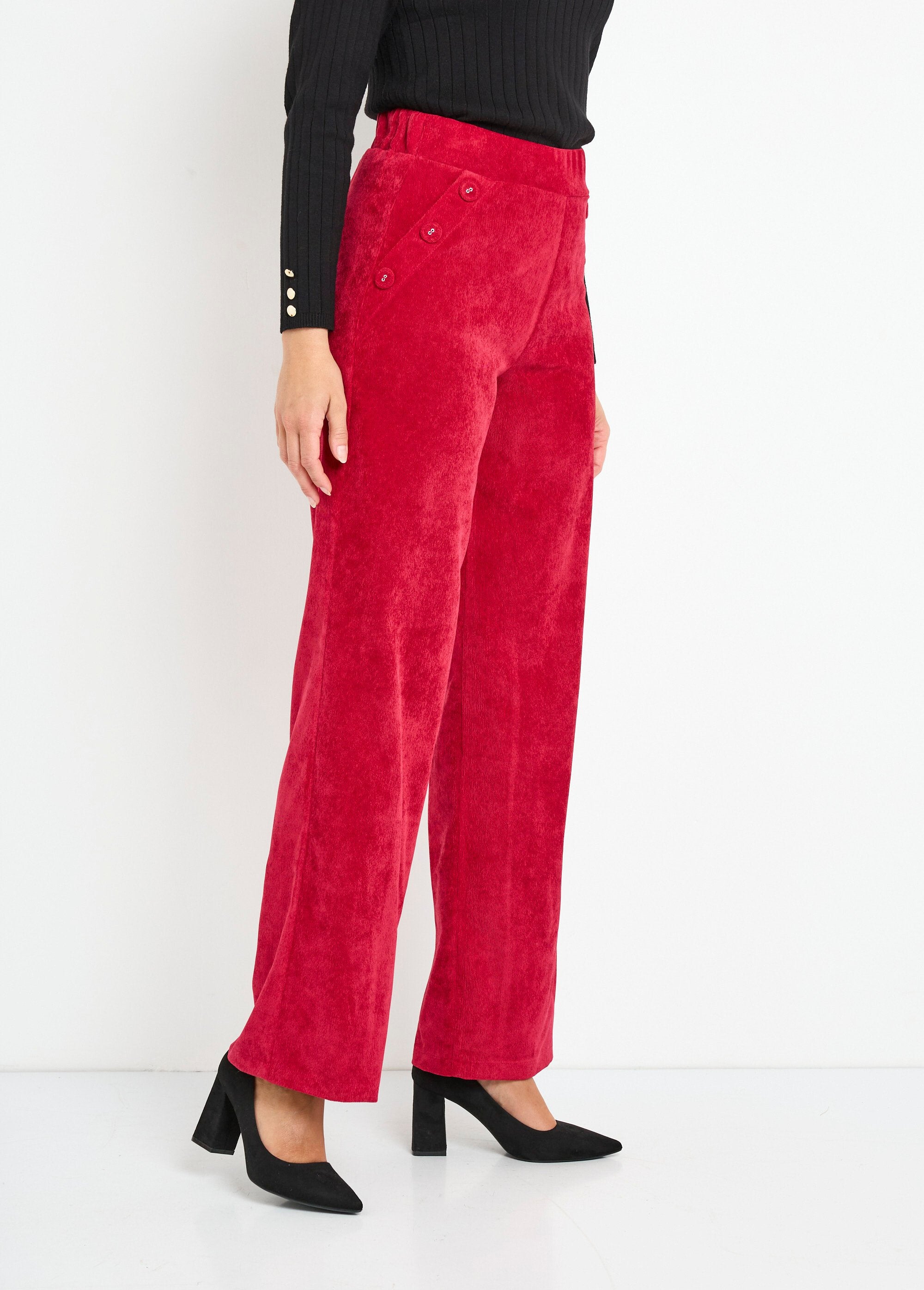 Pantalones_de_pana_de_pierna_ancha_con_cintura_semielástica_Rojo_DR1_slim