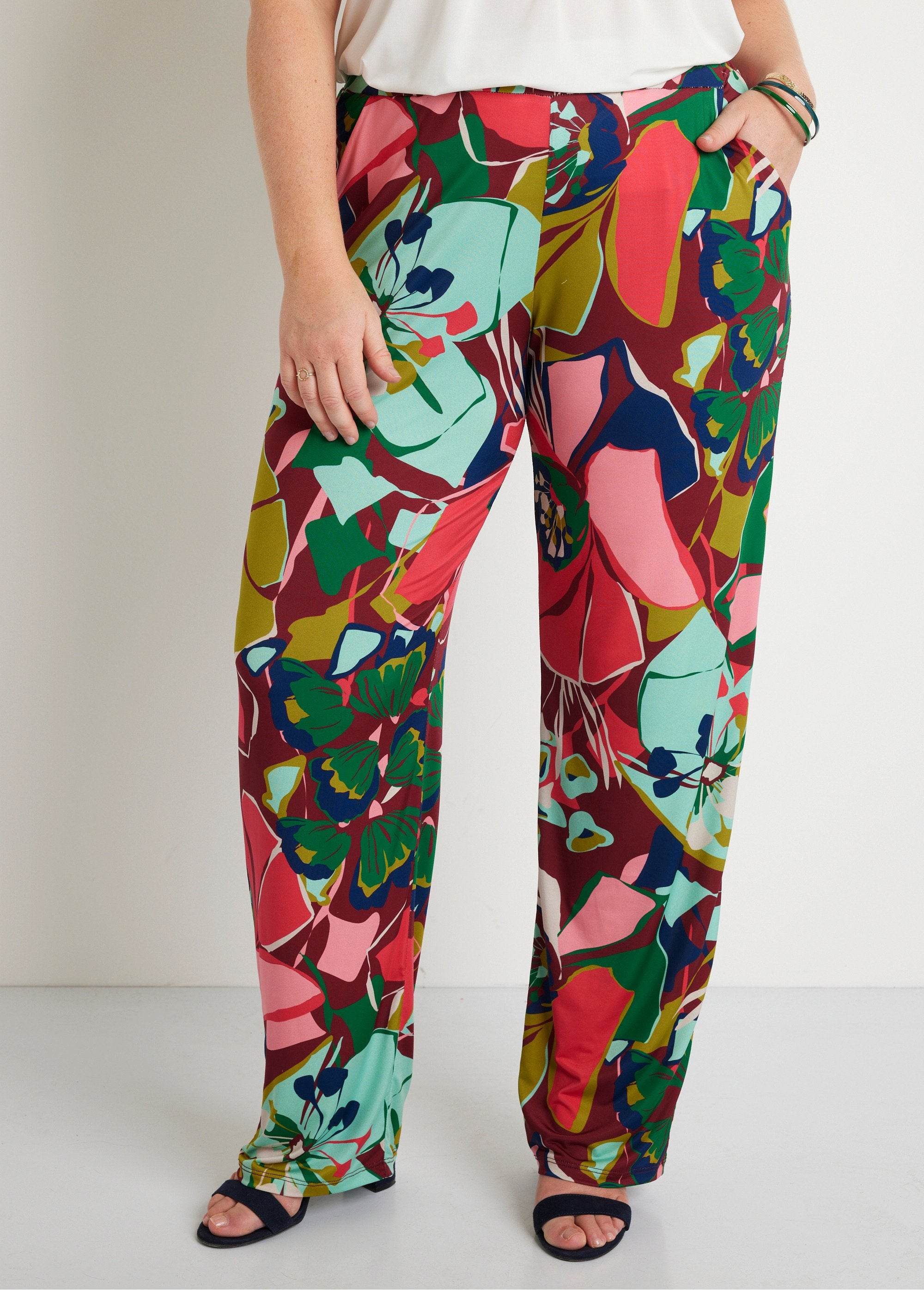 Pantalón_ancho_cintura_semielástica_rosa_y_verde_FA1_curvy