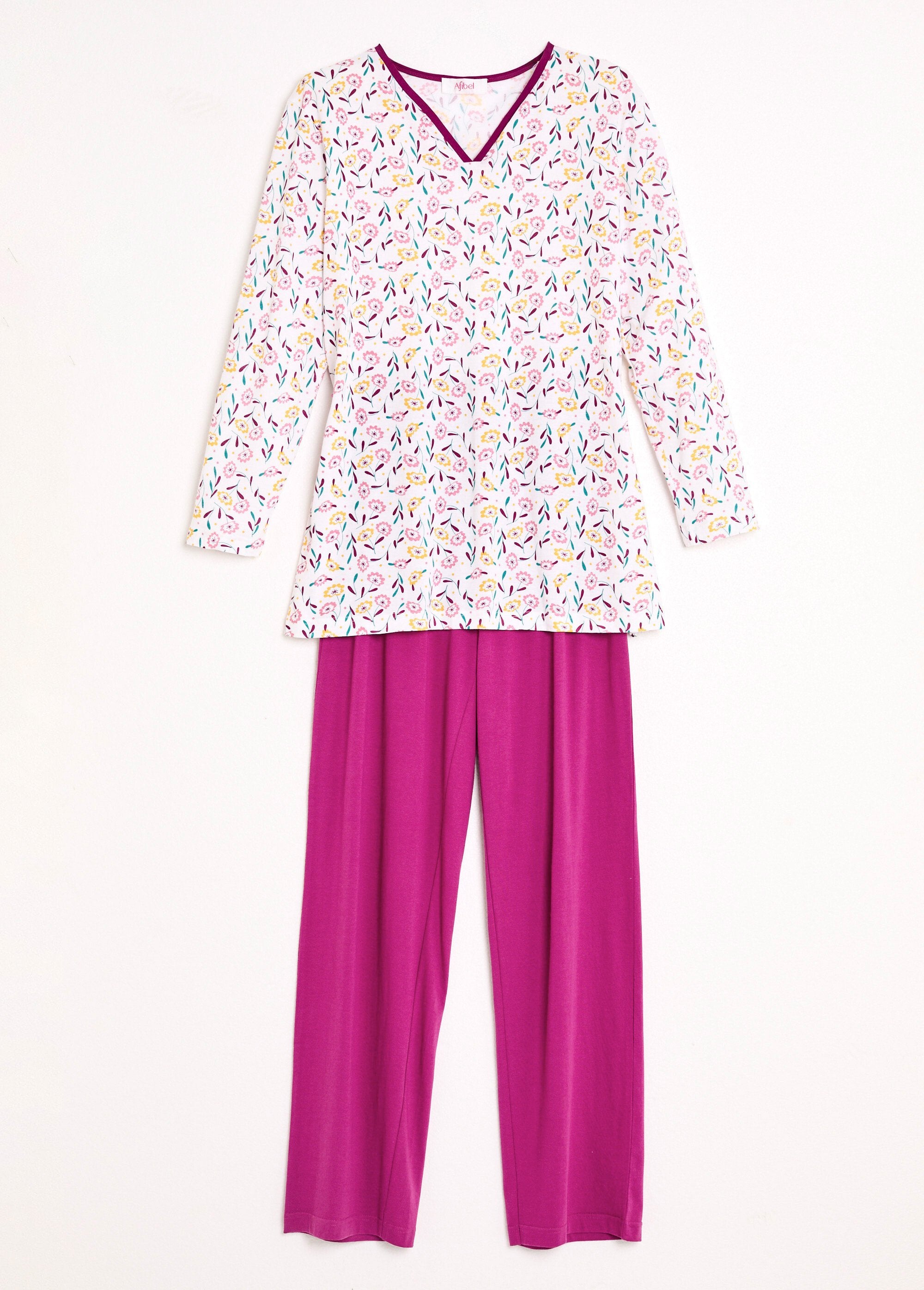 Pijama_de_algodón_de_manga_larga_con_cuello_en_V_estampado_Estampado_ciruela_AP1_slim