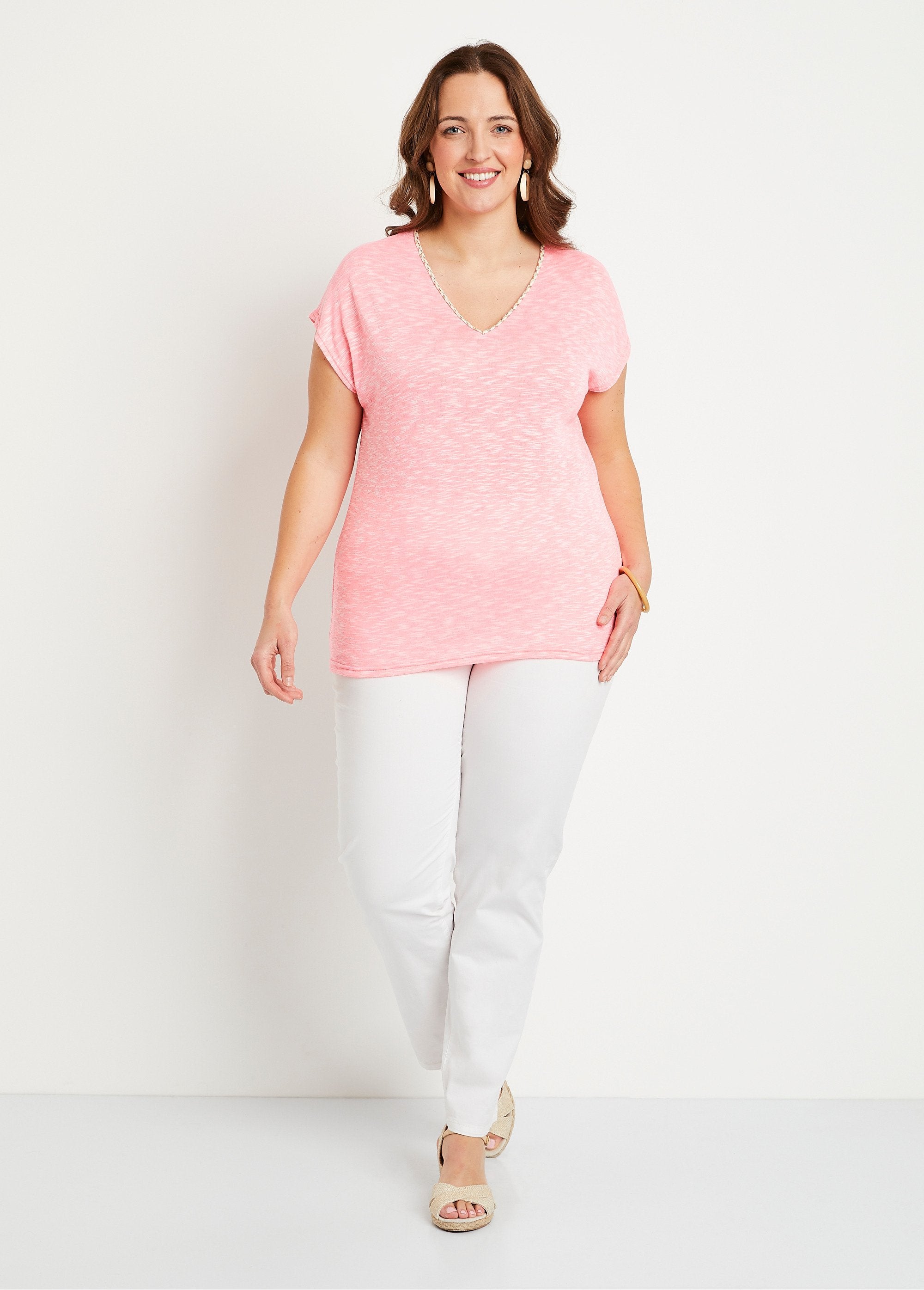 Camiseta_corta_neón_Rosa_SF1_curvy