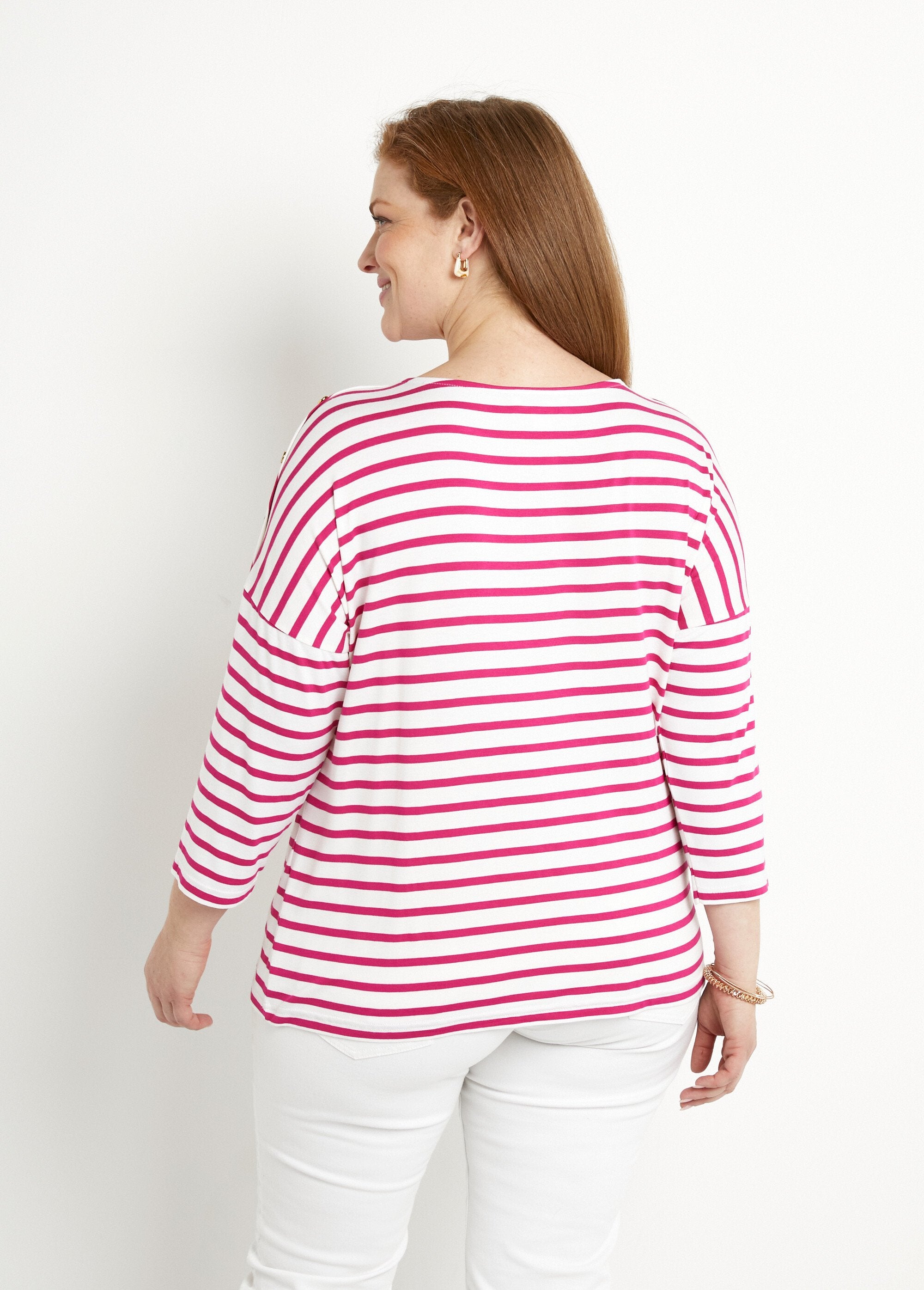 Camiseta_marinera_manga_larga_corta_rayas_Blanco_y_fucsia_DO1_curvy