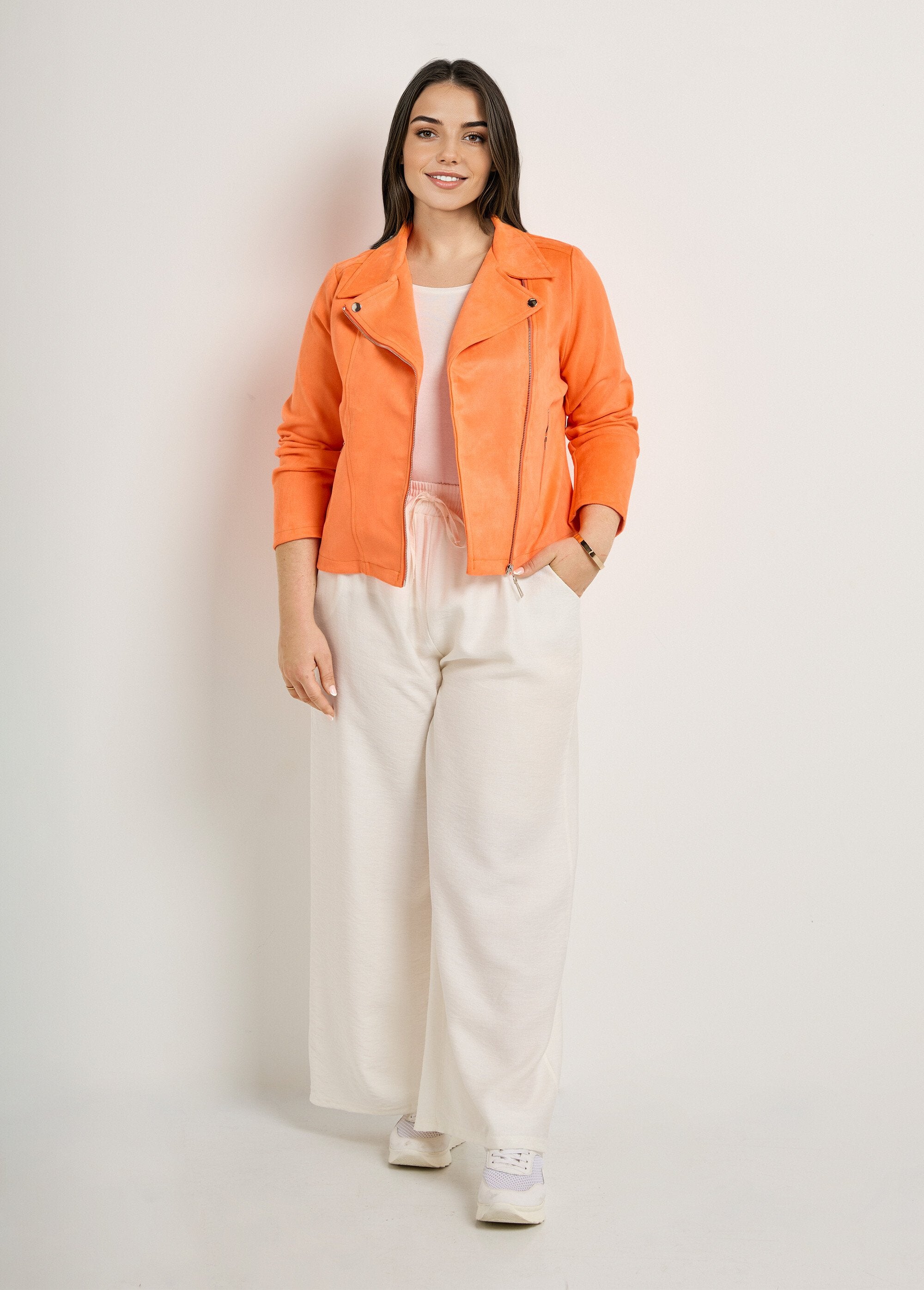 Veste_de_motard_zippée_en_suédine_Orange_vif_SF1_curvy
